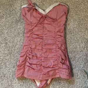 Unique vintage pinup striped bathing suit
